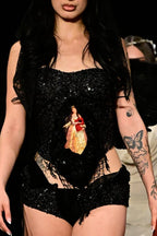 ANTICHRIST black micro shorts